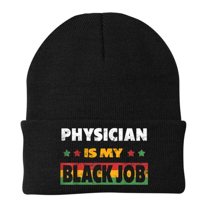 Physician Doctor Is My Black Job Tittle Personalized Knit Cap Winter Beanie