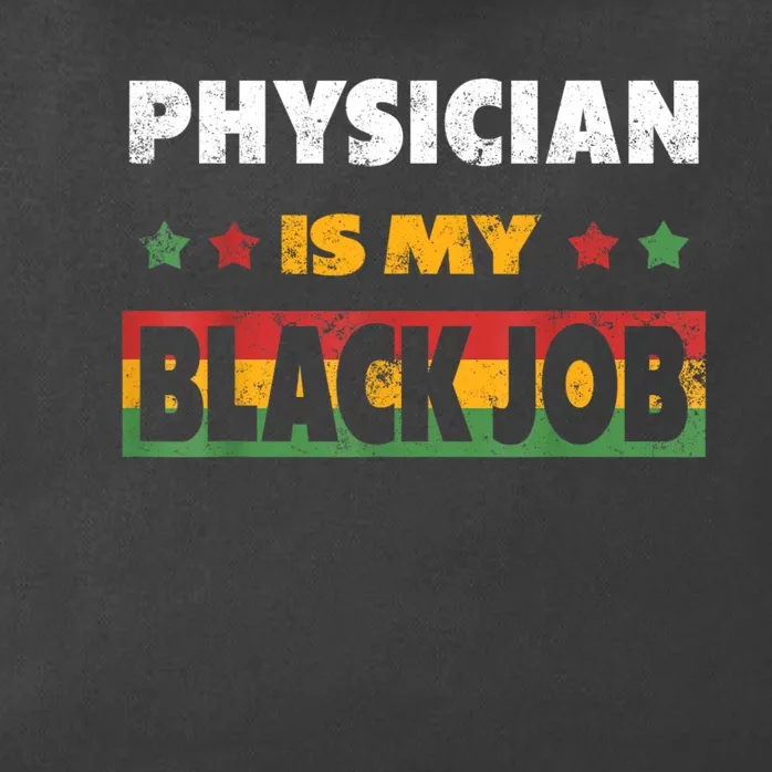 Physician Doctor Is My Black Job Tittle Personalized Zip Tote Bag