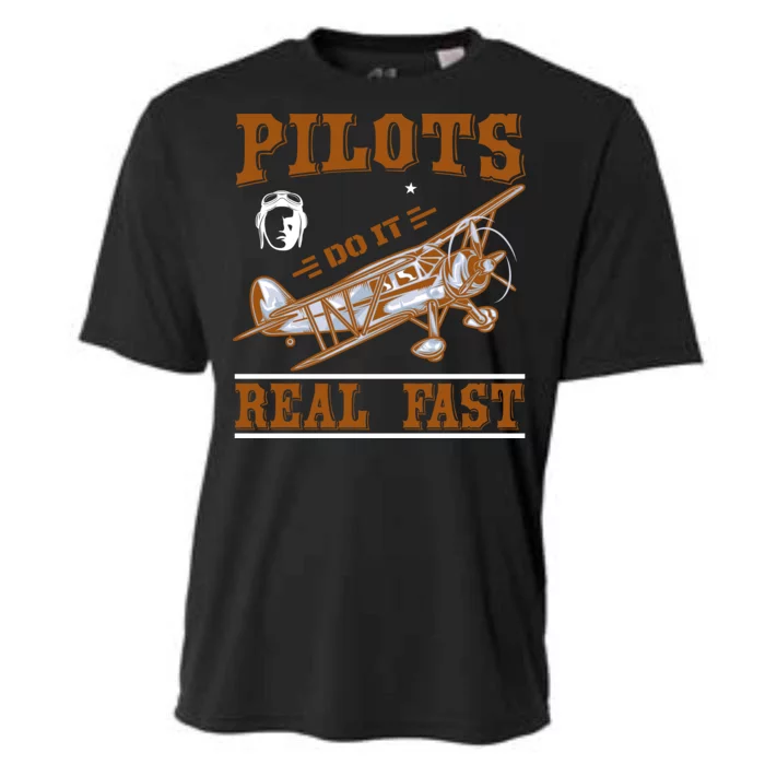 Pilots Do It Real Fast Cooling Performance Crew T-Shirt