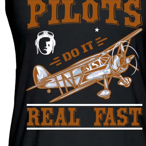 Pilots Do It Real Fast Ladies Essential Flowy Tank