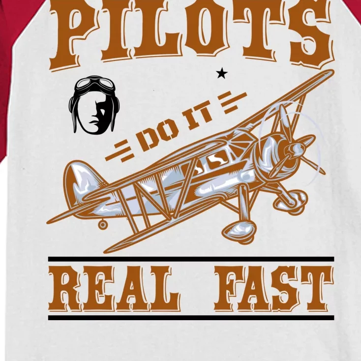 Pilots Do It Real Fast Kids Colorblock Raglan Jersey