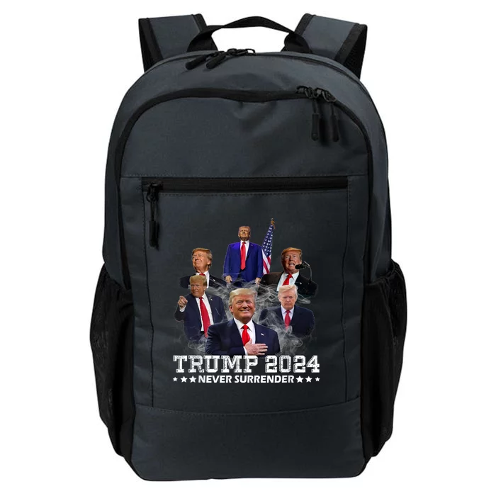 President Donald J Trump 2024 Never Surrender Daily Commute Backpack