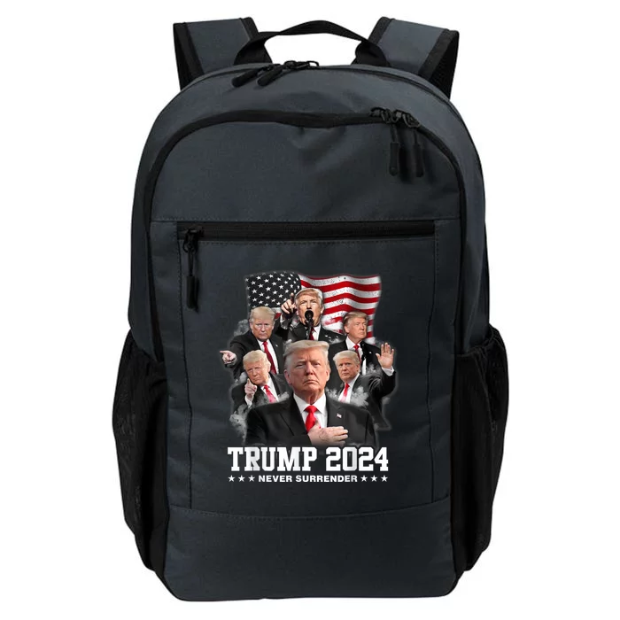 President Donald J Trump 2024 Never Surrender Daily Commute Backpack