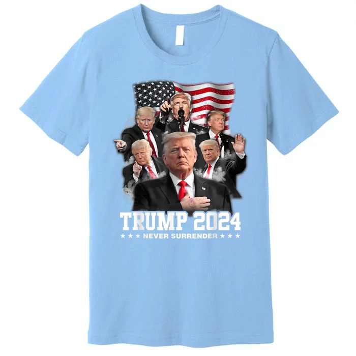 President Donald J Trump 2024 Never Surrender Premium T-Shirt