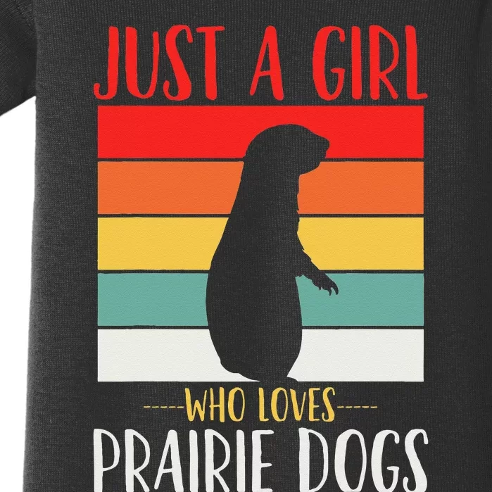 Prairie Dog Just a Who Loves Prairie Dogs Retro Baby Bodysuit