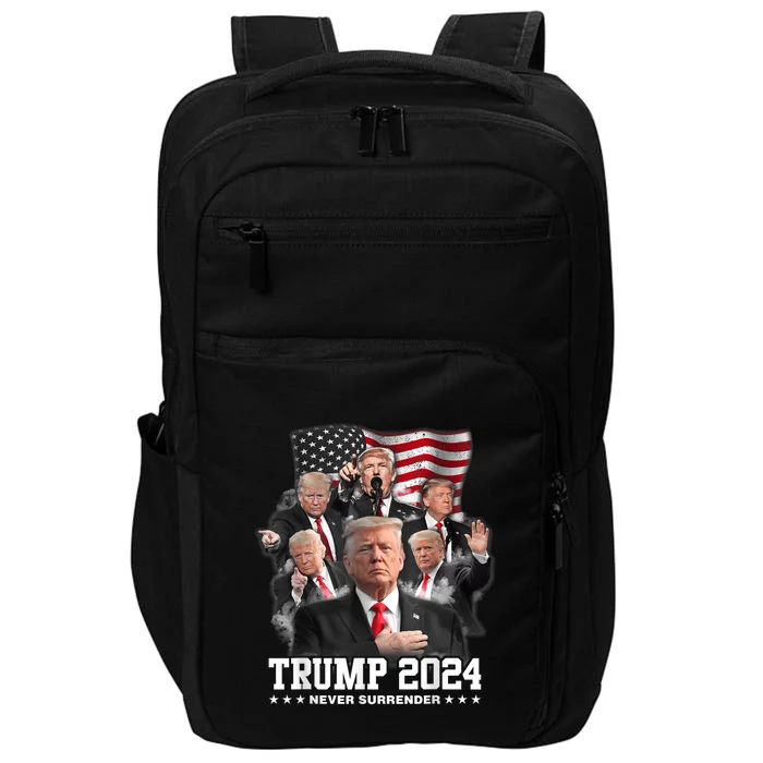 President Donald J Trump 2024 Never Surrender Impact Tech Backpack