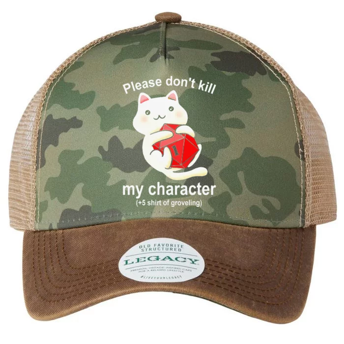 Please Dont Kill My Character Funny Cat Game Legacy Tie Dye Trucker Hat