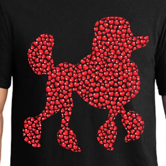 Poodle Dog Lover Heart Shape Poodle Valentine's Day Gift Pajama Set