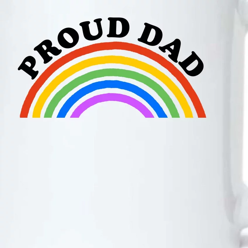 Proud Dad LGBTQ Rainbow Black Color Changing Mug