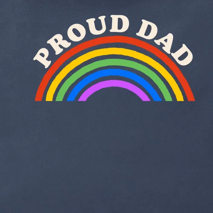 Proud Dad LGBTQ Rainbow Zip Tote Bag