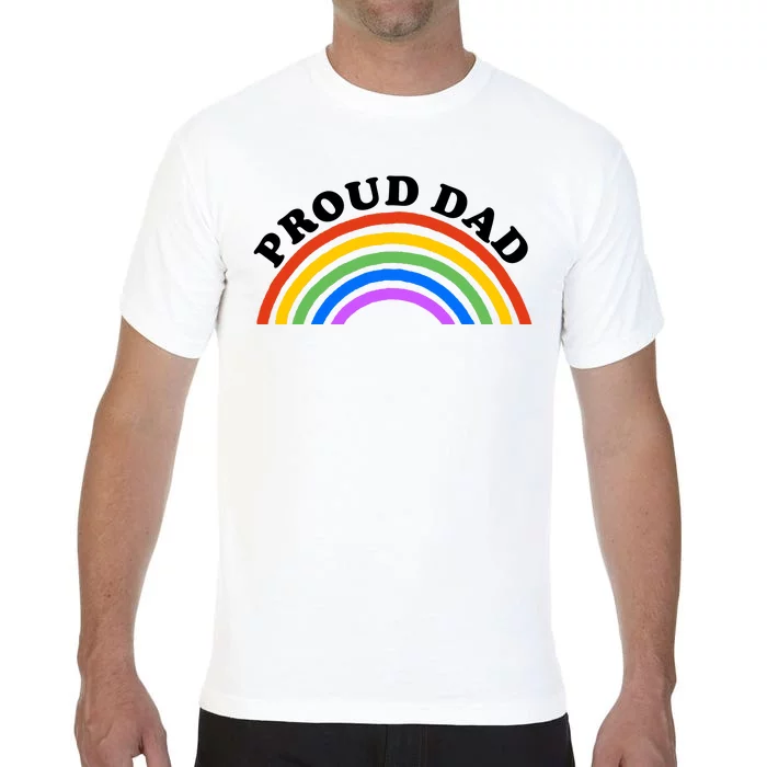 Proud Dad LGBTQ Rainbow Comfort Colors T-Shirt