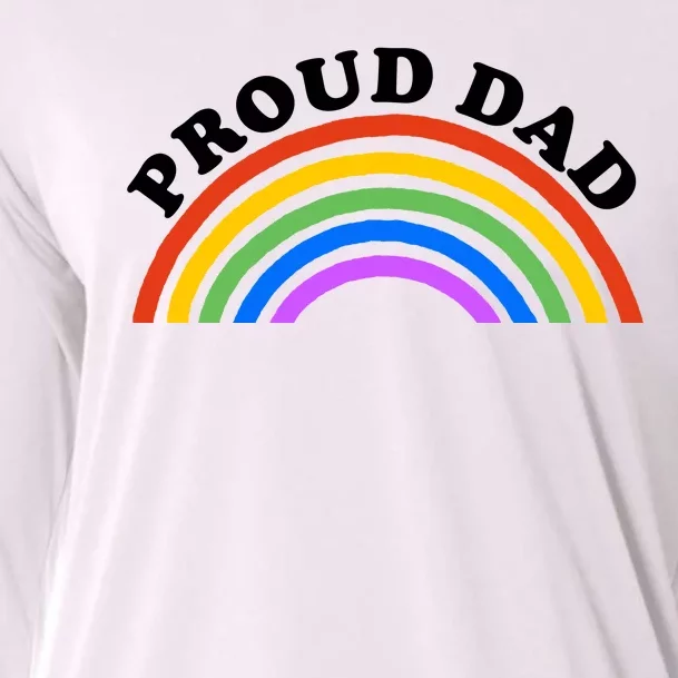 Proud Dad LGBTQ Rainbow Cooling Performance Long Sleeve Crew