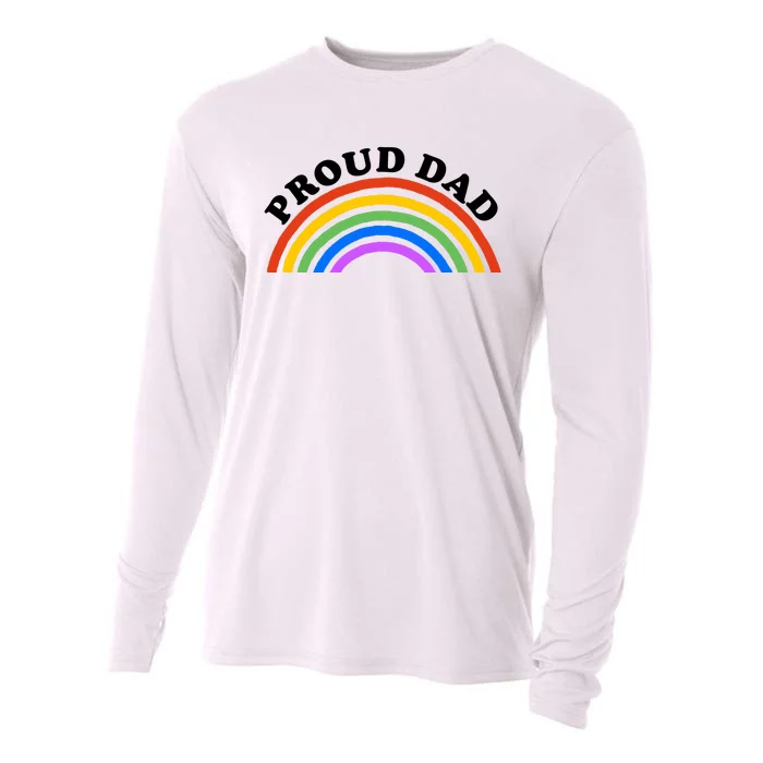 Proud Dad LGBTQ Rainbow Cooling Performance Long Sleeve Crew