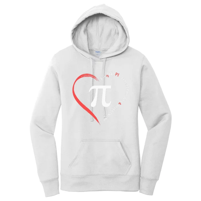 Pi Day Love Is Like Pi Valentines Math Teacher Women's Pullover Hoodie