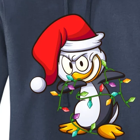 Penguin Dab Lover Matching Santa Penguin Dabbing Christmas Great Gift Women's Pullover Hoodie