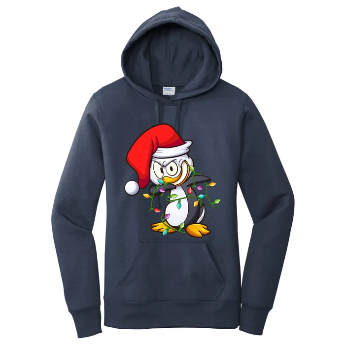 Penguin Dab Lover Matching Santa Penguin Dabbing Christmas Great Gift Women's Pullover Hoodie