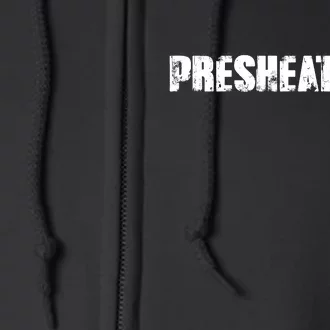 Presheatecha Distressed Logo Funny Word Full Zip Hoodie