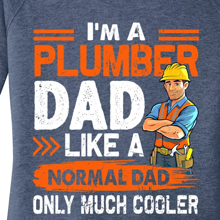 Plumber Dad Like A Normal Dad Only Much Cooler Gift Women's Perfect Tri Tunic Long Sleeve Shirt