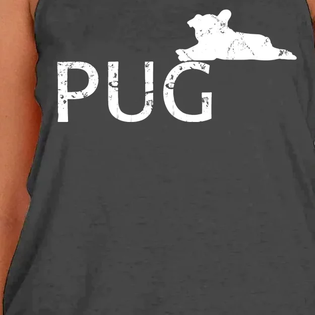 Pug Dog Lover Women's Knotted Racerback Tank