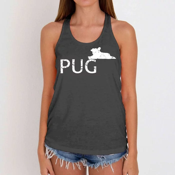 Pug Dog Lover Women's Knotted Racerback Tank