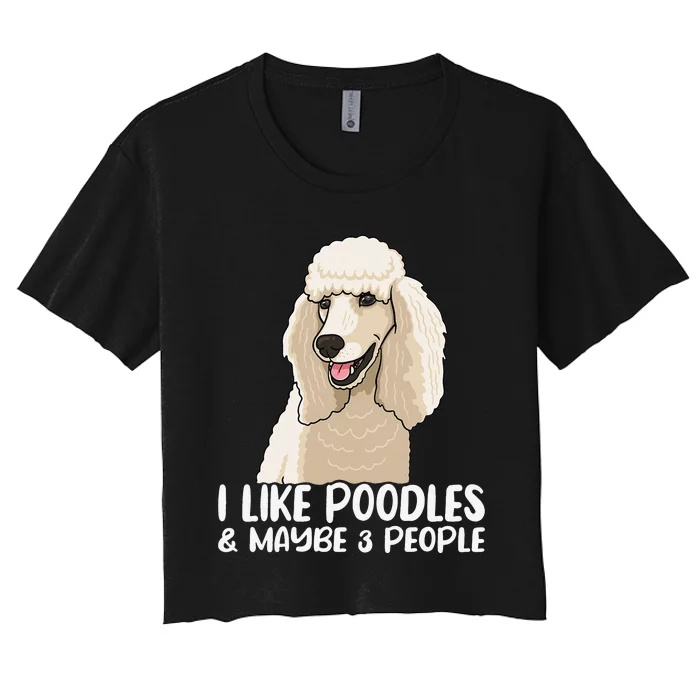 Poodle Dog Lover Poodle Art Tee Poodle Owner Women's Crop Top Tee