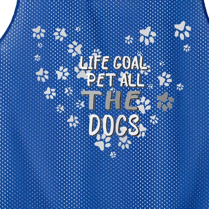 Puppy Dog Lover Pet Owner Life Goal Pet All The Dogs Mesh Reversible Basketball Jersey Tank