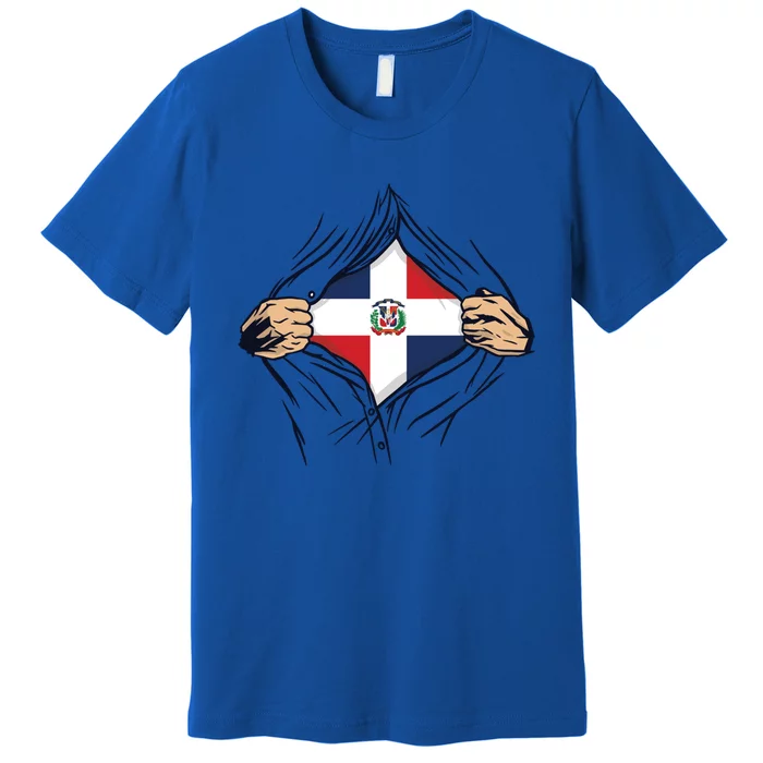 Proud Dominican Love Dominican Republic Flag Country Nation Great Gift Premium T-Shirt