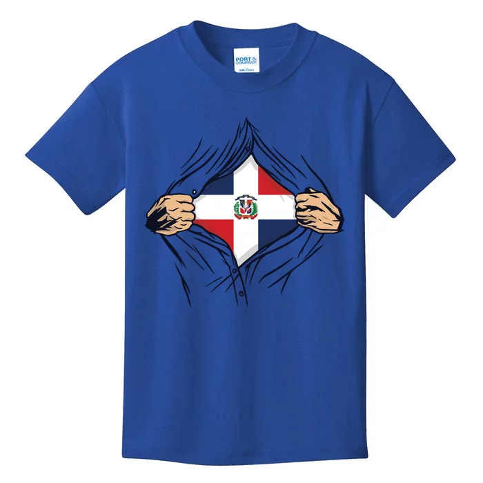 Proud Dominican Love Dominican Republic Flag Country Nation Great Gift Kids T-Shirt