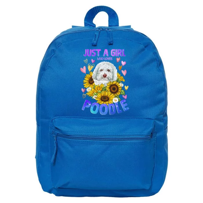 Poodle Dog Lover Funny Cute Puppy Cool Gift 16 in Basic Backpack