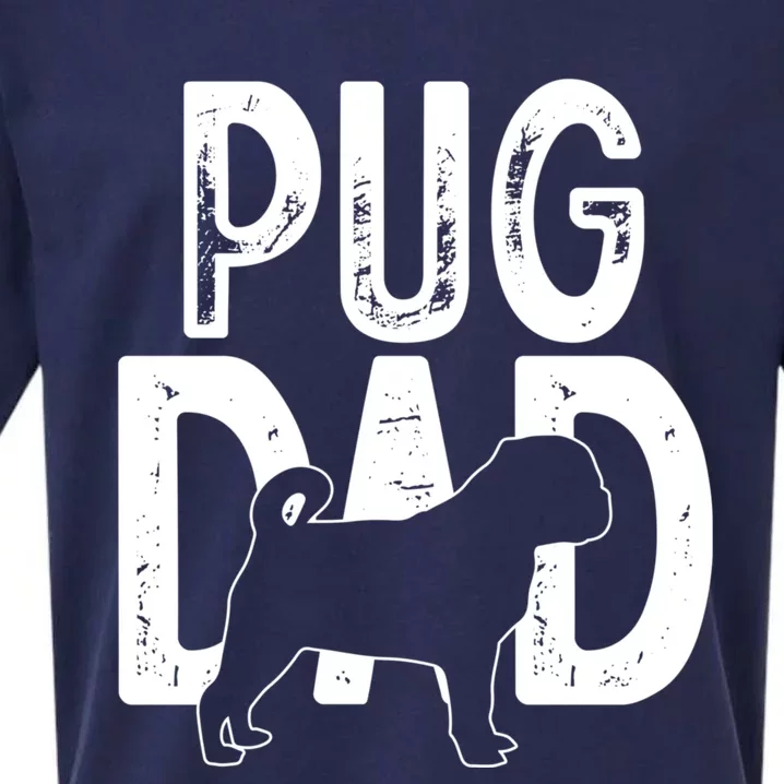 Pug Dog Lover Funny Cute Puppy Dad Father Funny Gift Sueded Cloud Jersey T-Shirt