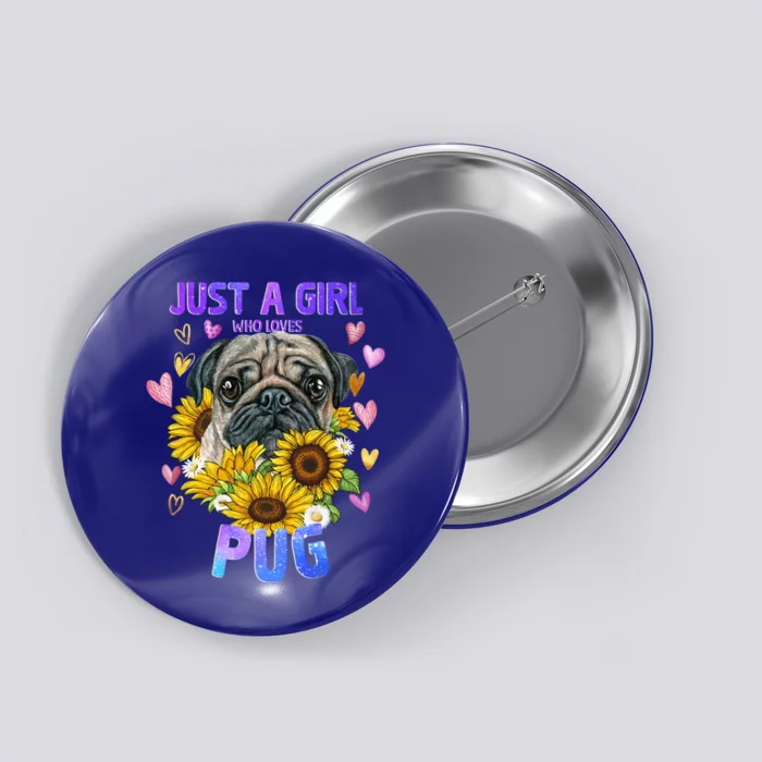 Pug Dog Lover Funny Cute Puppy Cute Gift Button