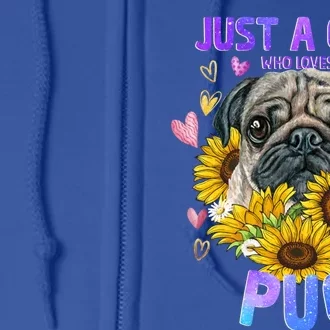 Pug Dog Lover Funny Cute Puppy Cute Gift Full Zip Hoodie