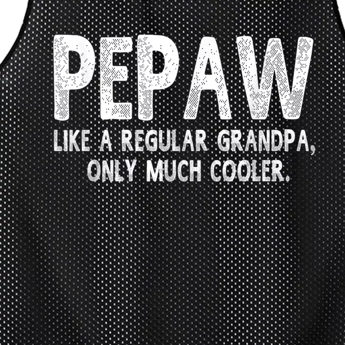 Pepaw Definition Like Regular Grandpa Only Cooler Funny Mesh Reversible Basketball Jersey Tank