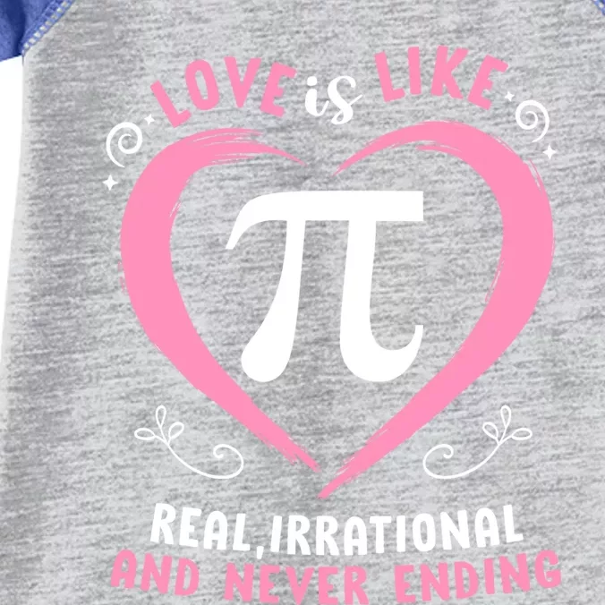 Pi Day Love Is Like Pi Never Ending Teachers Valentines Cute Gift Infant Baby Jersey Bodysuit