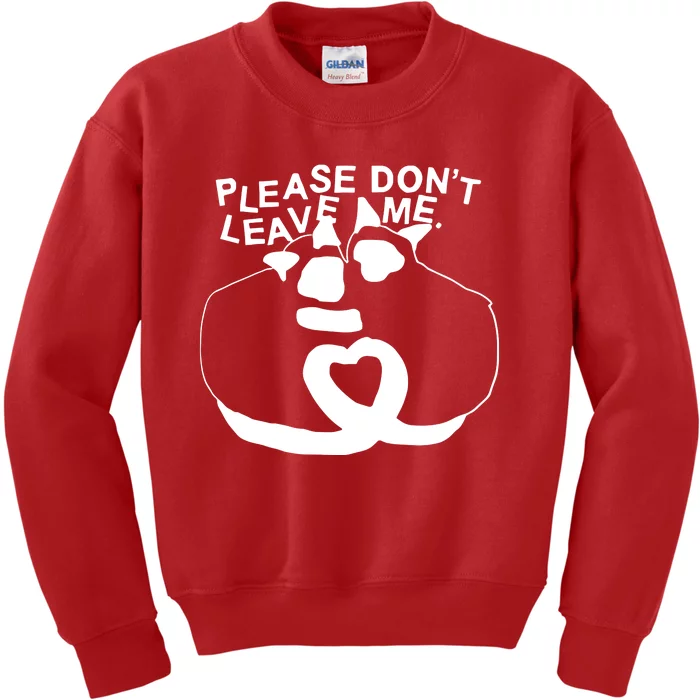 Please DonT Leave Me Racoon Kids Sweatshirt