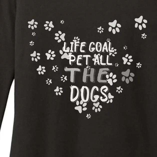 Puppy Dog Lover Pet Owner Life Goal Pet All The Dogs Womens CVC Long Sleeve Shirt