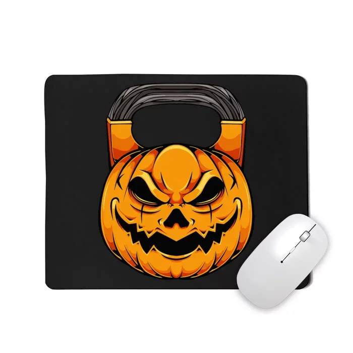 Pumpkin Dumbbell Lazy Halloween Costume Workout Gym Lover Mousepad