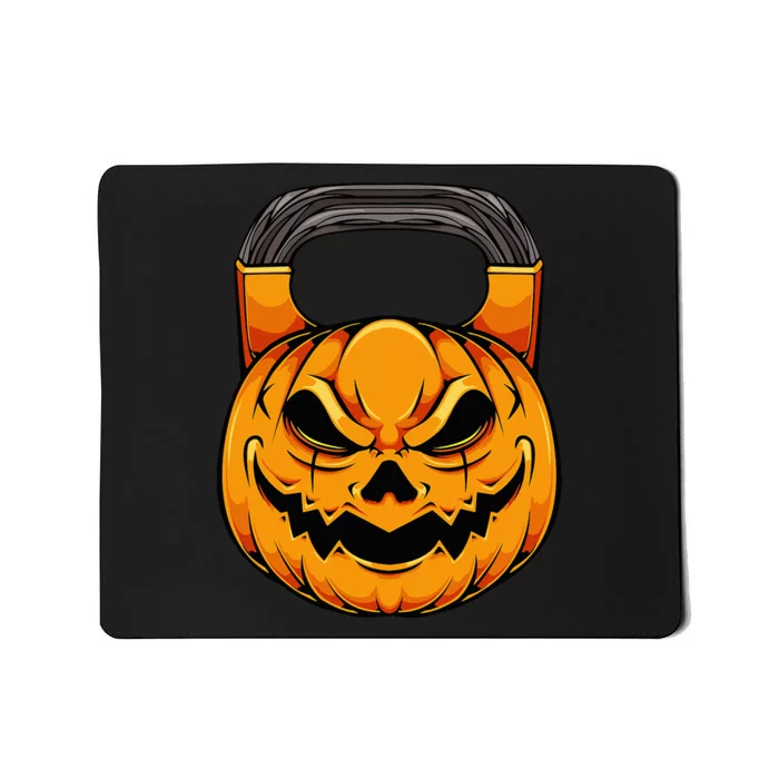 Pumpkin Dumbbell Lazy Halloween Costume Workout Gym Lover Mousepad