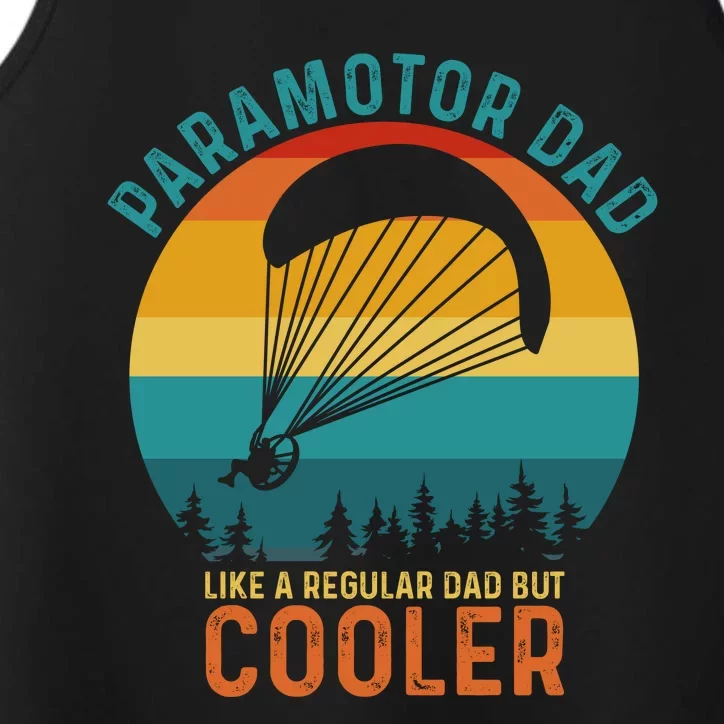 Paramotor Dad Like A Regular Dad But Cooler Funny Paramotor Pilot Performance Tank