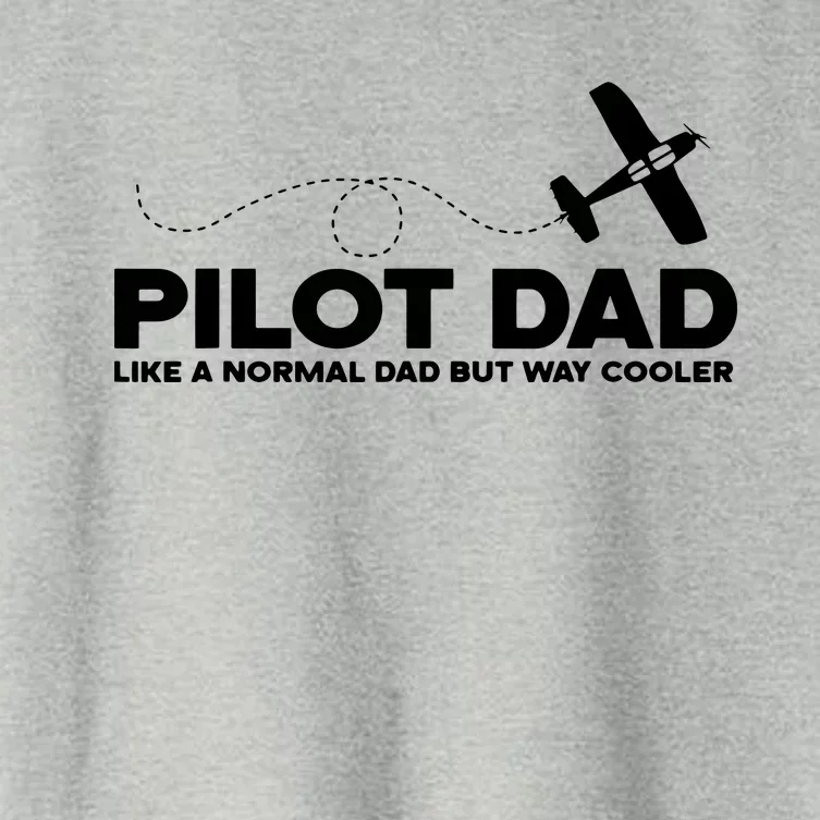 Pilot Dad Like Normal Dad But Cooler Airplane Pilot Dad Women's Crop Top Tee