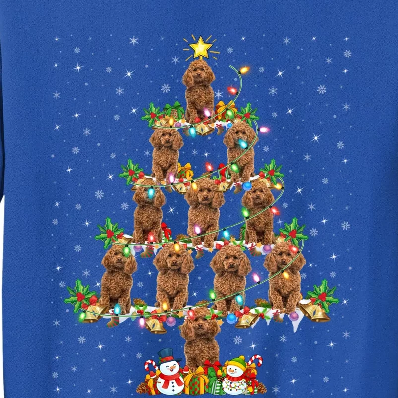 Poodle Dog Lover Xmas Lighting Poodle Christmas Tree Gift Sweatshirt