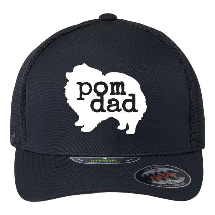 Pomeranian Dog Lover Pom Dad Flexfit Unipanel Trucker Cap