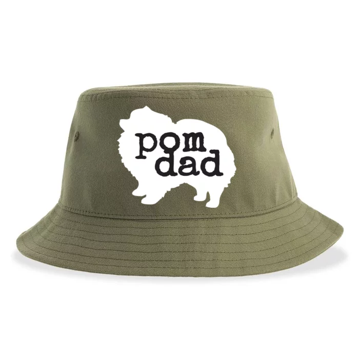 Pomeranian Dog Lover Pom Dad Sustainable Bucket Hat