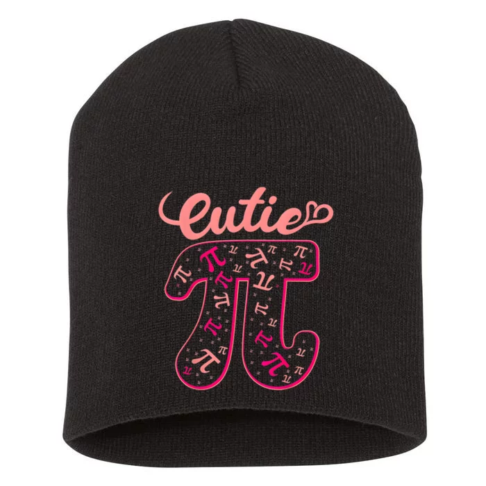 Pi Day Math Teacher Cutie Pi Short Acrylic Beanie