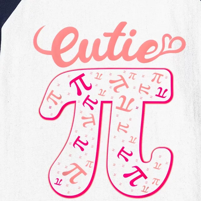 Pi Day Math Teacher Cutie Pi Baseball Sleeve Shirt