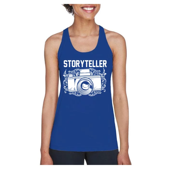 Photography Day Meaningful Gift Camera Photographer Storyteller Great Gift Women's Racerback Tank