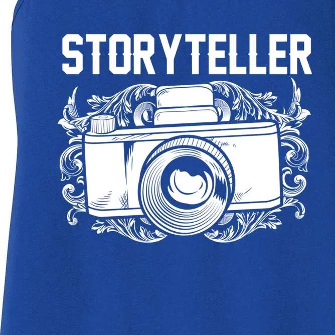 Photography Day Meaningful Gift Camera Photographer Storyteller Great Gift Women's Racerback Tank