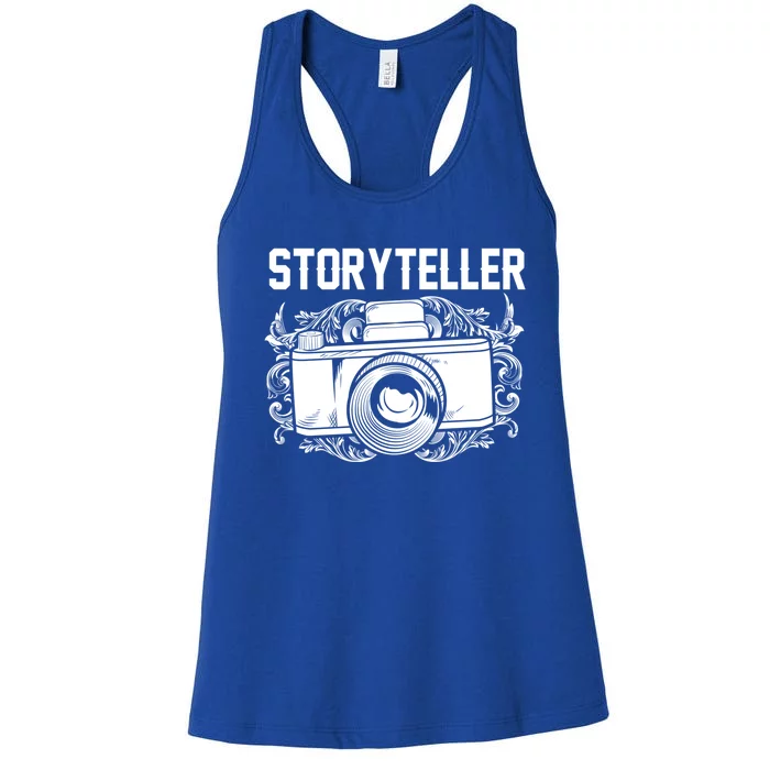 Photography Day Meaningful Gift Camera Photographer Storyteller Great Gift Women's Racerback Tank