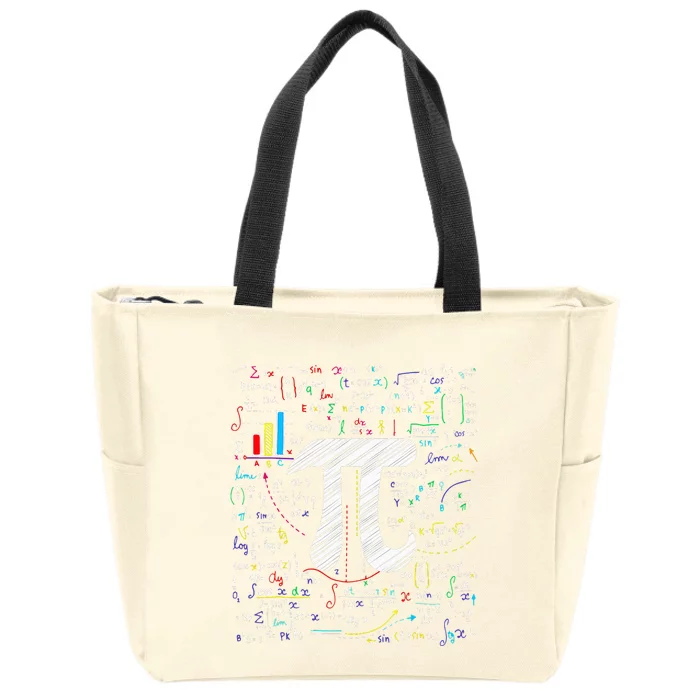 Pi Day Math Equation Math Teacher Student Geek Zip Tote Bag