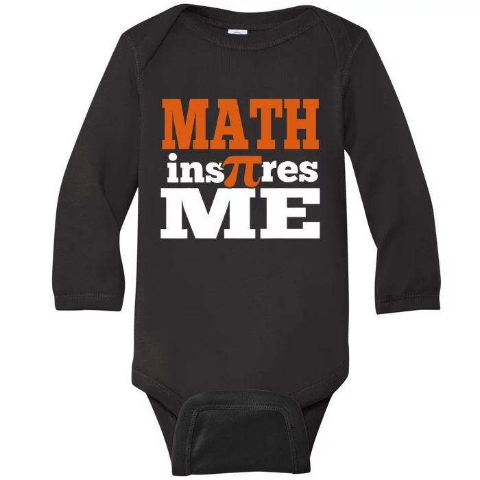 Pi Day Math Teacher Gift Funny Baby Long Sleeve Bodysuit